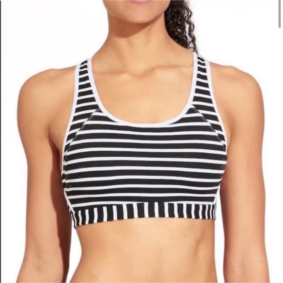 NWT Athleta Stark Stripe Double Dare Bra - Picture 1 of 9
